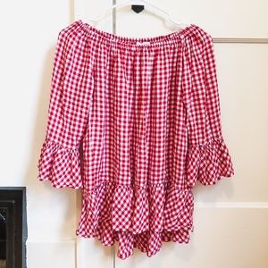 Red checkered top!